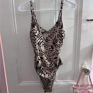 Animal Print One Piece Bathing Suit